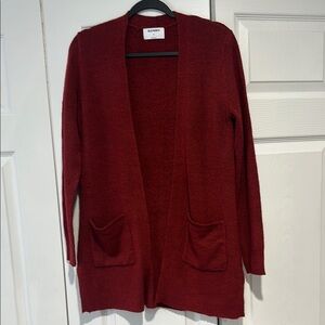 Old Navy Women's Red Open-Front Sweater